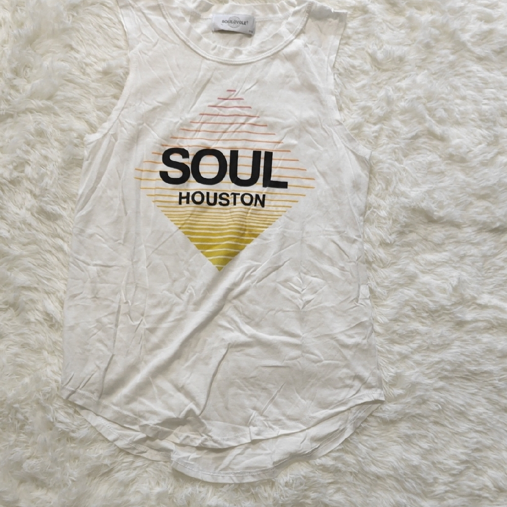 3for20🤍  SoulCycle Houston White Tank Top